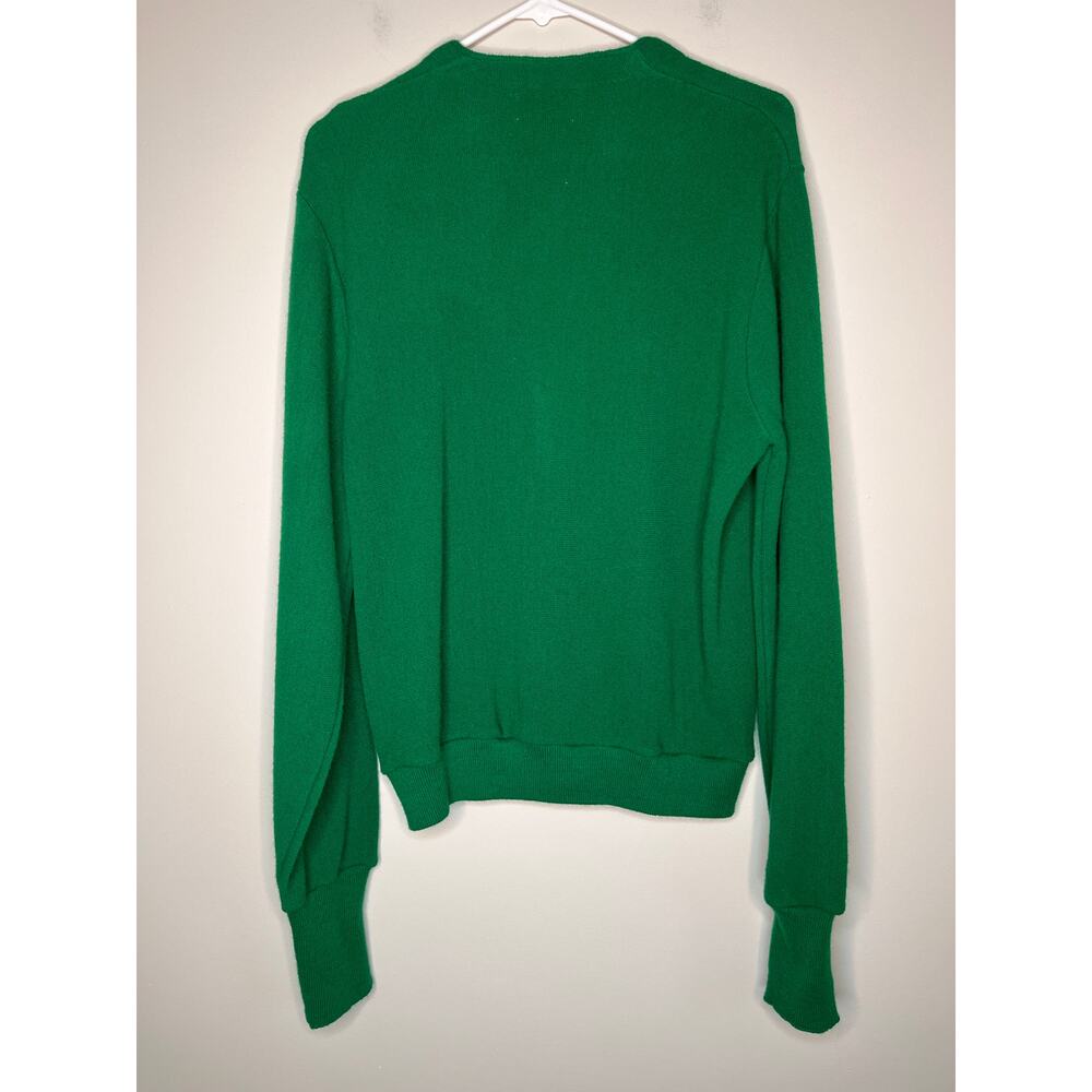 Lacoste Men's Green Cotton V-Neck Cardigan - Picture 5 of 11